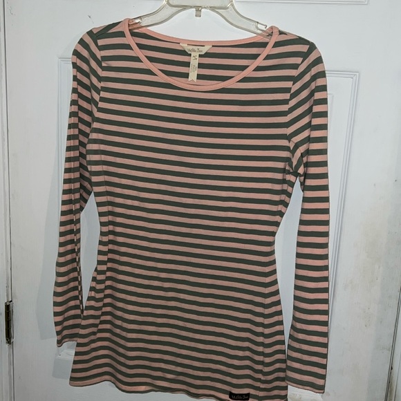 Matilda Jane Tops - Matilda Jane Pink Gray Striped Blouse Small